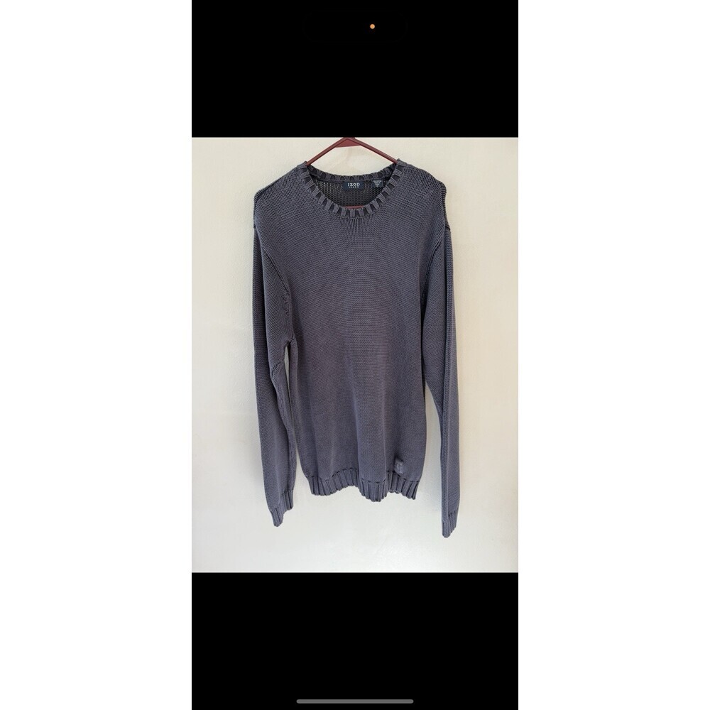Vintage 90's IZOD Sweater Mens Medium M Faded Blue Vtg Long Sleeve Crew Neck